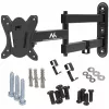 Maclean MC-417 Vollbeweglicher TV-Monitor-Wandhalter 13-32 30kg max. VESA 100x100 Schwarz pulverbeschichtet Universalhalterung verstellbarer Wandabstand schwenkbar neigbar
