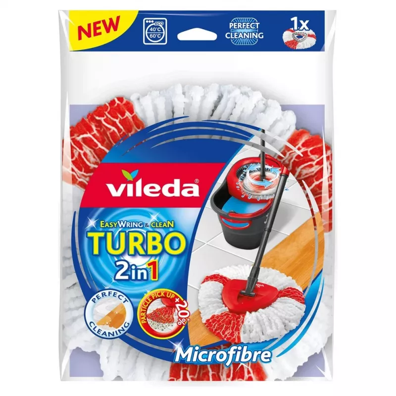 Wischmoppkopf Vileda Turbo 2in1 Rot Weiß