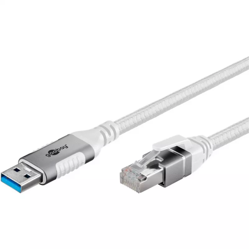Goobay 74161 - Netzwerk-Adapterkabel USB 3.0 Typ A Gigabit-Ethernet 5 m - Netzwerkkarte - 1.000 Mbit/s (74161)