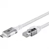 Netzwerkkabel Goobay 74180 USB C RJ-45 Cat6 10 m weiß