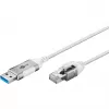 Goobay Ethernet-Kabel USB-A 3.0 auf RJ45 schlank 10 m – verbindet Router, Modem oder (74383)