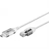 Goobay Ethernet-Kabel USB-C 3.1 zu RJ45 schlank 2 m - verbindet Router oder Modem (74387)