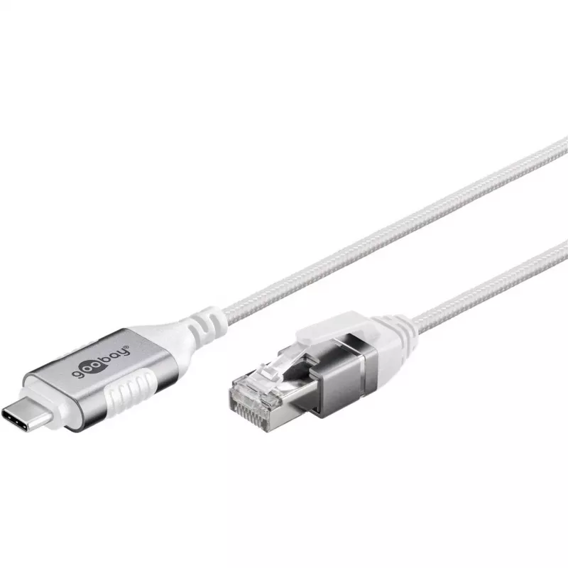Goobay Ethernet-Kabel USB-C 3.1 auf RJ45 schlank 3 m - verbindet Router, Modem oder (74388)