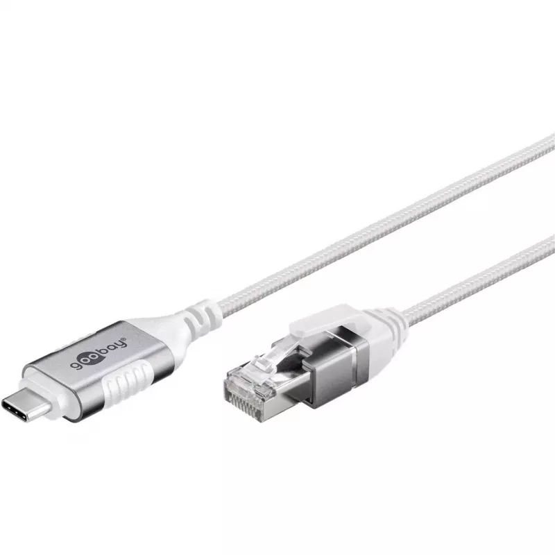 Goobay Ethernet-Kabel USB-C 3.1 auf RJ45 schlank 5 m – verbindet Router, Modem oder (74389)