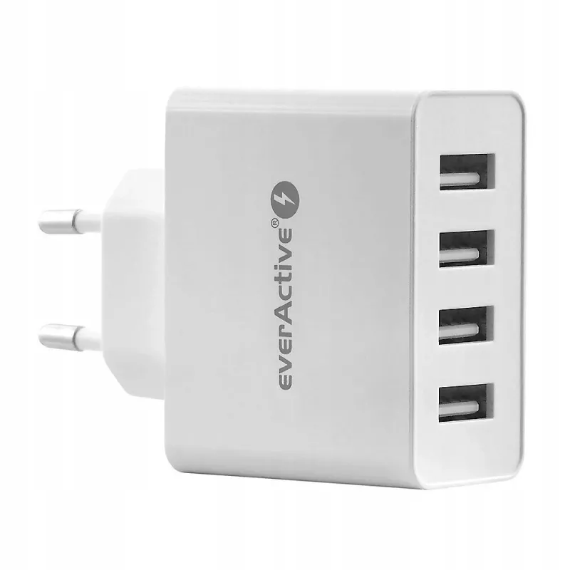 everActive Telefonladegerät SC400 mit 4x USB-Anschlüssen, 5A Gesamtausgang, weiß