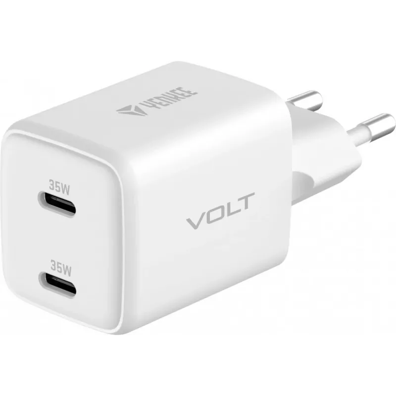 Wand-USB-C-Ladegerät YENKEE G35D 2x18W Power Delivery 3.0 3A