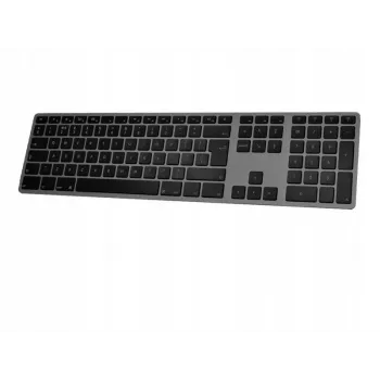Kabellose Tastatur Matias FK418BTLB-UK — Aluminium, beleuchtet, Space Gray