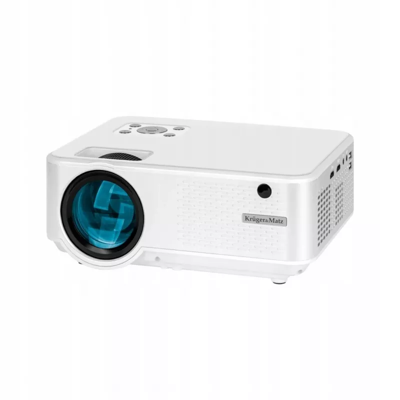 Standard-Throw-Projektor kruger & matz V-LED20 Full HD 1080p, LED, 1,4:1 Throw-Verhältnis, 15–150 Zoll Leinwand, Bluetooth, 3-W-Lautsprecher
