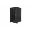 Freistehender Rack-Schrank LANBERG FF01-6822-23B 22U, 19-Zoll-Schienen, 1159×600×800 mm, IP20, Rollen, Schlüsselschloss, schwarz