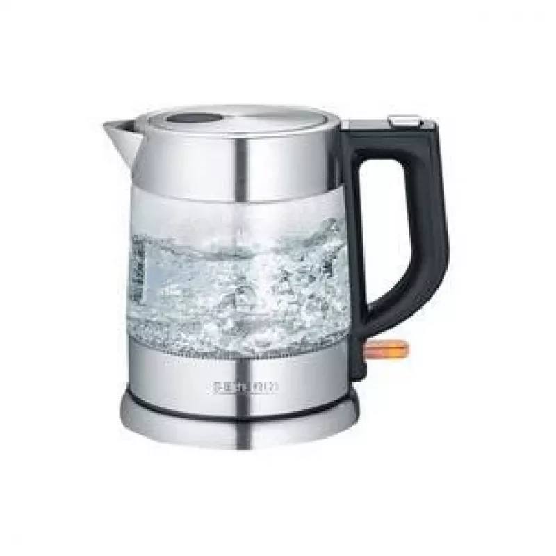 Severin WK 3468 Wasserkocher 1 L 2200 W Schwarz, Edelstahl, Transparent