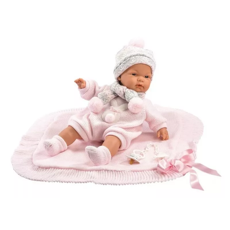 Llorens Weinende Puppe 38938 Made of Roses, 38 cm lebensechte Babypuppe