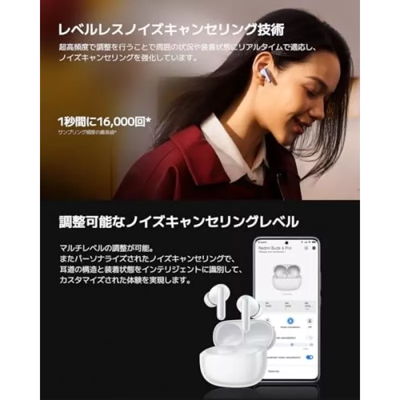 Headset Xiaomi Buds 6 Pro — binaurale In-Ear-Kopfhörer, kabellos, Bluetooth 5.3, ANC, IP54, 36 h mit Case, kabelloses Laden, USB-C, Space Black