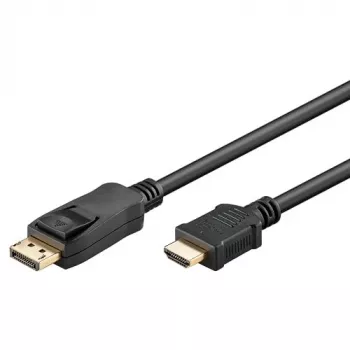 DisplayPort 1.2 auf HDMI Adapterkabel 1.4 4K @ 30Hz / Ultra High Speed HDMI Kabel / vergoldeter Stecker für einwandfreie Signalübertragung / Laptop
