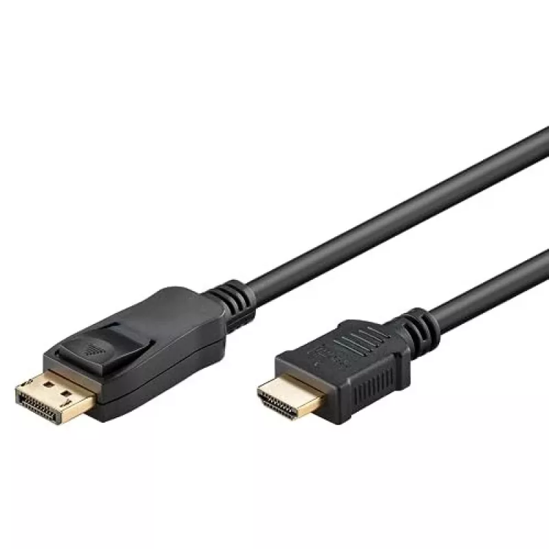 DisplayPort 1.2 auf HDMI Adapterkabel 1.4 4K @ 30Hz / Ultra High Speed HDMI Kabel / vergoldeter Stecker für einwandfreie Signalübertragung / Laptop