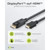 DisplayPort 1.2 auf HDMI Adapterkabel 1.4 4K @ 30Hz / Ultra High Speed HDMI Kabel / vergoldeter Stecker für einwandfreie Signalübertragung / Laptop