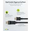 DisplayPort 1.2 auf HDMI Adapterkabel 1.4 4K @ 30Hz / Ultra High Speed HDMI Kabel / vergoldeter Stecker für einwandfreie Signalübertragung / Laptop