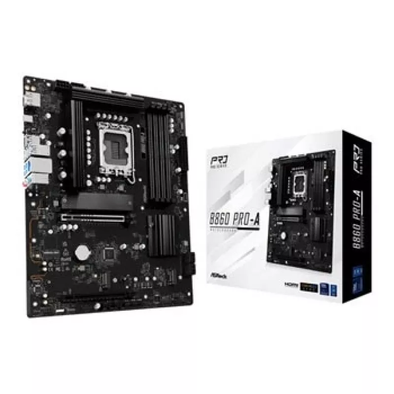 Mainboard ASRock B860 Pro-A — Intel B860 ATX, LGA 1851, DDR5, 4x DIMM, 256GB, 2.5Gb LAN, 1x M.2, 4x SATA III
