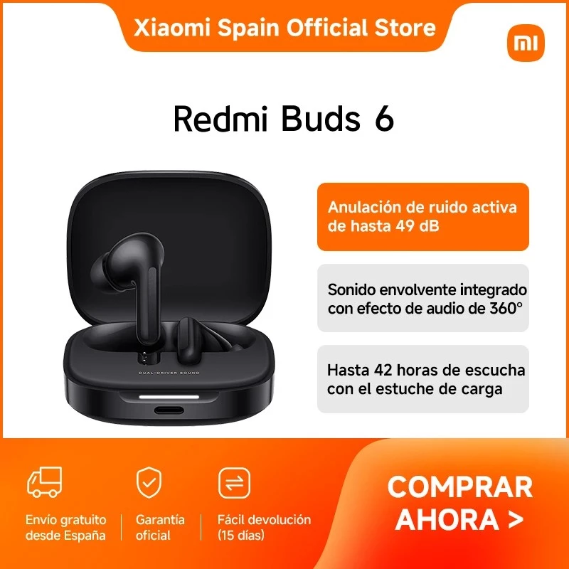 Xiaomi Redmi Buds 6 Bluetooth-Kopfhörer mit Mikrofon, Cloud White