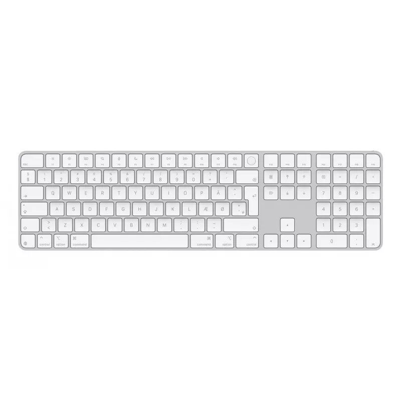 Apple Magic Tastatur Universal USB + Bluetooth QWERTY Dänisch Weiß