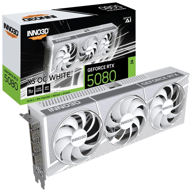 INNO3D GeForce RTX 5080 X3 OC White 16GB GDDR7 Grafikkarte