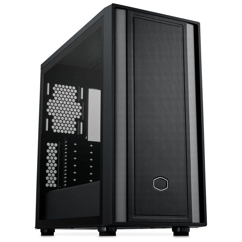 Cooler Master MasterBox 600 Lite PC-Gehäuse, MIDI-Tower, E-ATX, gehärtetes Glas - Schwarz