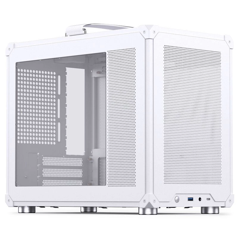 Jonsbo C6 MAX PC-Gehäuse, Mini-Gehäuse, Micro-ATX, Hartglas - Weiß