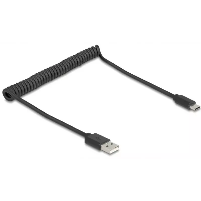 DeLOCK USB-Kabel USB 2.0 0,75 m USB A USB C Schwarz 90368