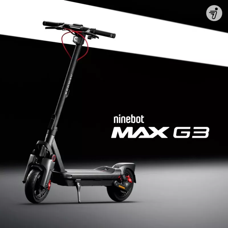 Klassischer Roller Segway Ninebot MAX G3 D Schwarz Grau Rot