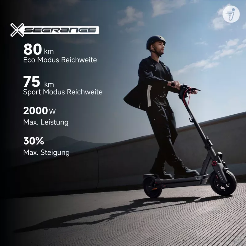 Klassischer Roller Segway Ninebot MAX G3 D Schwarz Grau Rot
