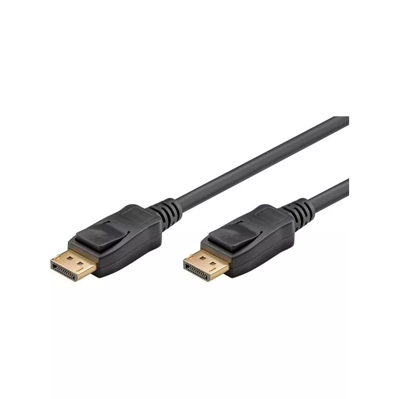 Kabel DisplayPort Stecker > DisplayPort Stecker, 8K / 144Hz (schwarz, 2 Meter, 54 Gbit/s, DisplayPort 2.0 / 2.1)
