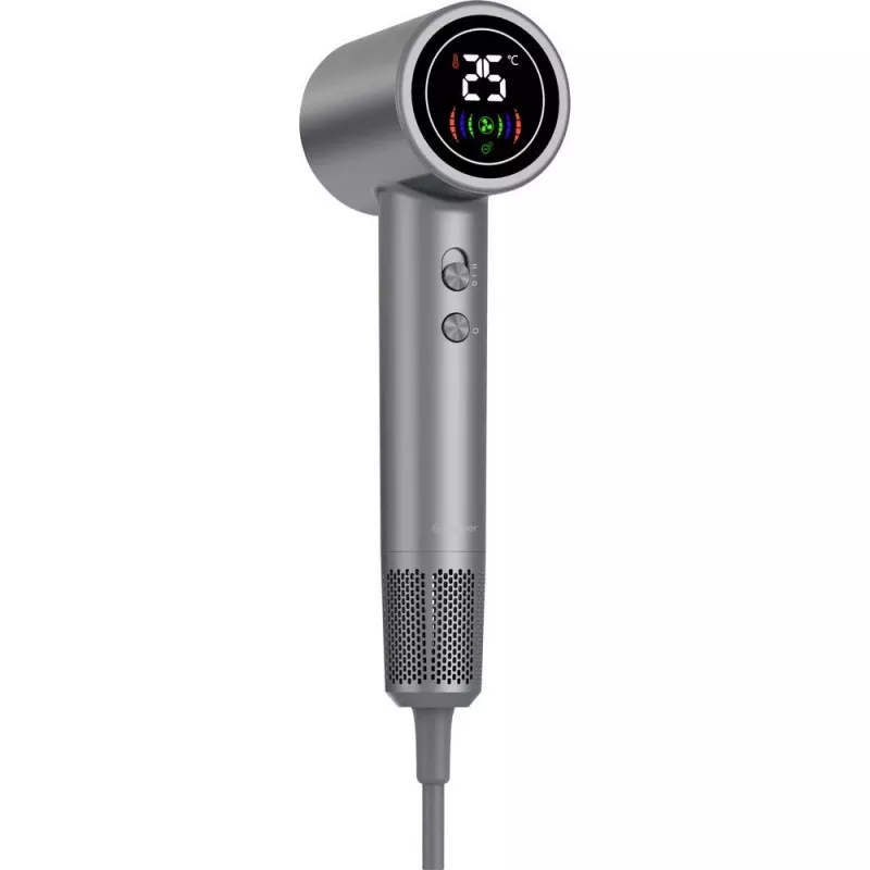 Haartrockner DENVER HDD-1400DGR 1400 W, grau, 110–240 V, 1,8 m Kabel, 25–75 °C, 70×89×280 mm