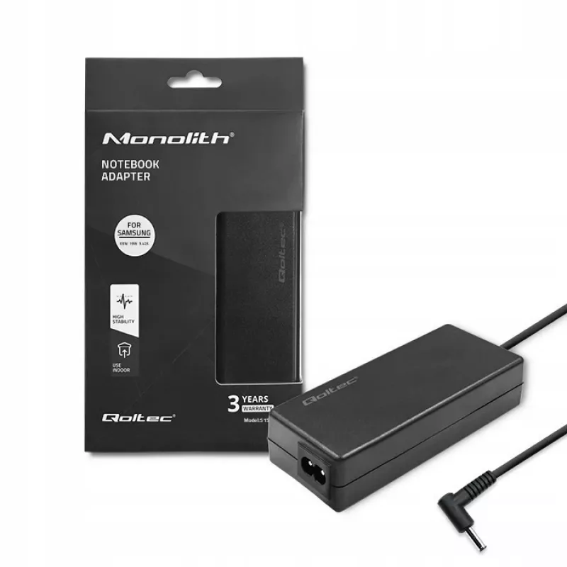 Netzteil QOLTEC 65W 19V 3,42A für Laptops und kompatible Geräte