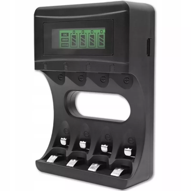 Batterieladegerät QOLTEC 50654 für Ni‑MH R03 (AAA) und R6 (AA) Akkus, 1800 mA
