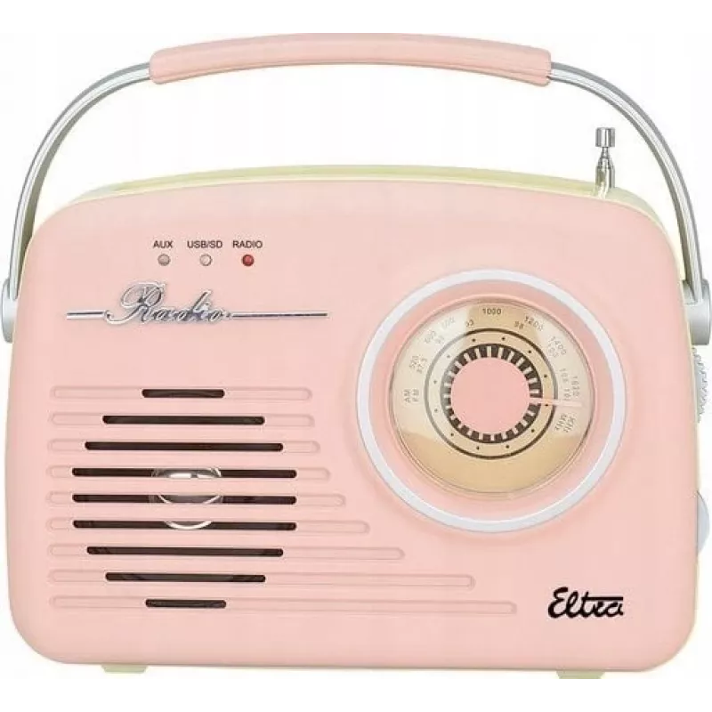 Retro-Tischradio Eltra LUIZA RETRO SP-11 mit MP3, USB und SD-Kartenunterstützung, pink