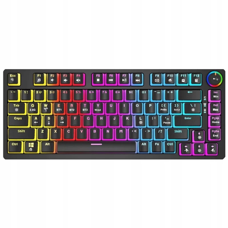 Gaming-Tastatur Savio SAVGK-PHENIX RED PUDDING mechanisch RGB Wireless