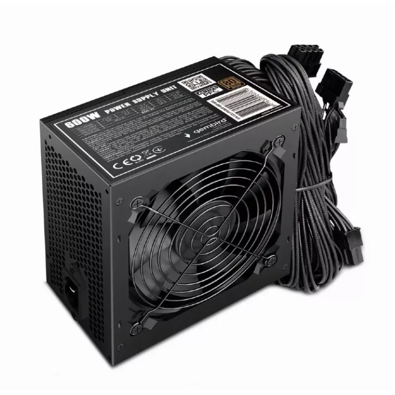 Netzteil ATX 80+Bronze 600W aktiv PFC, 12cm Lüfter