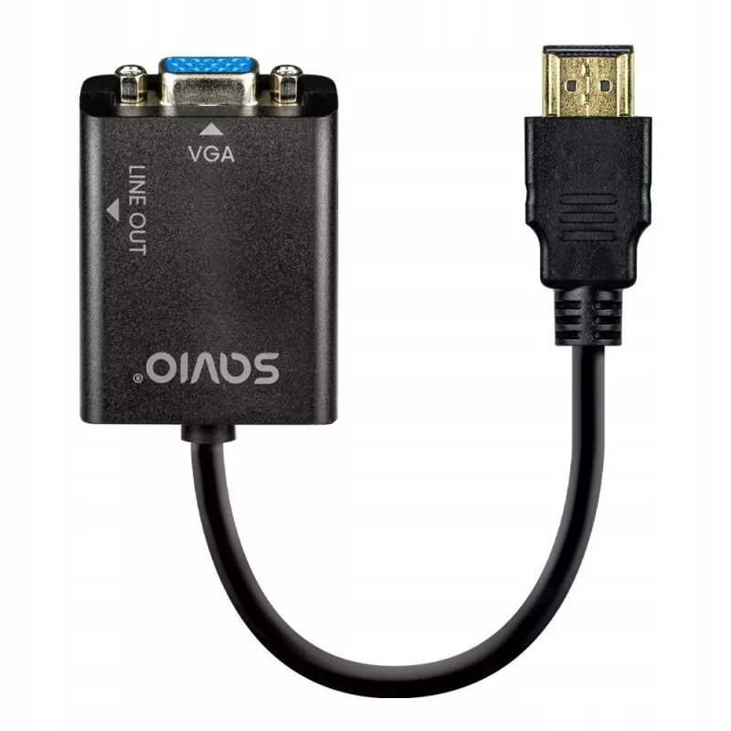 Adapter HDMI-VGA mit Audio AK-76 Savio SAVAK-76
