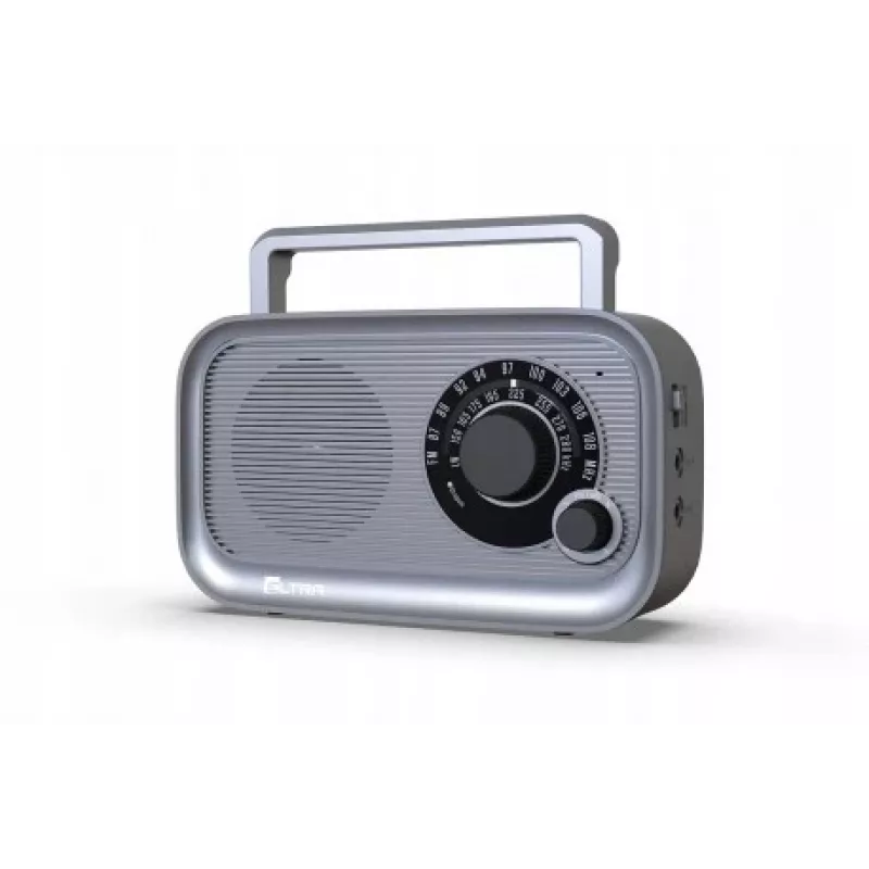 Tragbares Eltra HANIA grau FM/AM-Radio, kompaktes Design, batteriebetrieben