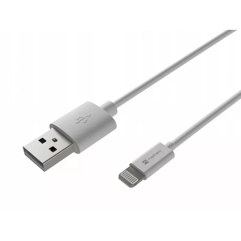 Natec Prati Lightning-Kabel (m)->USB-A (m) 2m MFi Weiß NKA-2149