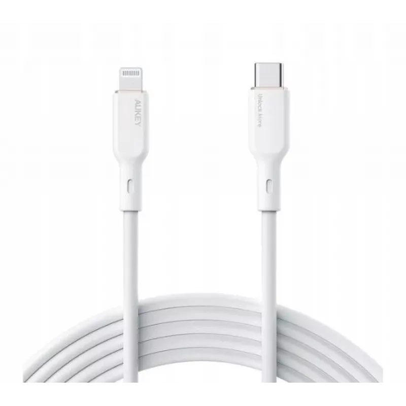 CB-SCL2 Weißes Silikonkabel Lightning-USB-C USB Power Delivery USB-PD