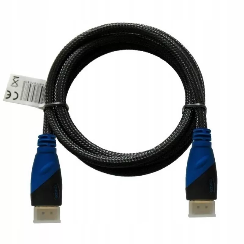 HDMI Kabel SAVIO CL-02 1.5 m — HDMI 1.4, 4096×2160, ARC, Ethernet, gold-plated contacts
