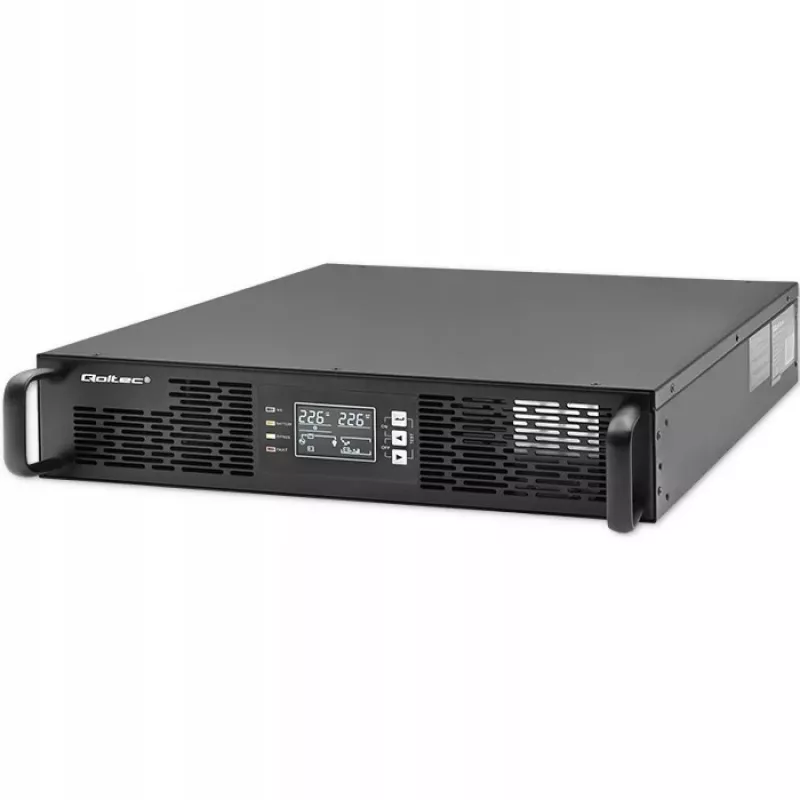 Qoltec 52285 USV (unterbrechungsfreie Stromversorgung) Doppelwandlung (Online) 1 kVA 1000 W 2 AC-Ausgänge