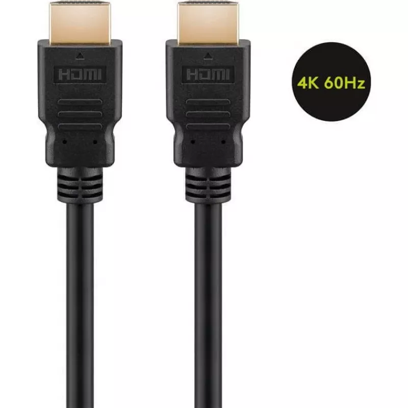 Goobay 60627 High Speed HDMI-Kabel mit Ethernet, 4K/60Hz, Schwarz | HDMI | 15 m