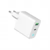 Netzladegerät 220V GEMBIRD, Universal, 1x USB Type-C PD 20 W, 1x USB-A 3.0 QC 18 W, LED-Anzeige, Weiß