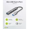 Goobay USB Hub 74456 Type-A 5000 Mbit/s Hellgrau
