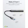 Goobay USB Hub 74456 Type-A 5000 Mbit/s Hellgrau