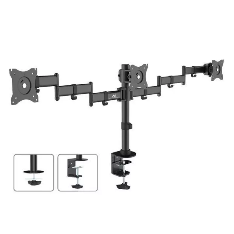 Monitor-Tischhalterung MACLEAN MC-691 für 3 Monitore – höhenverstellbar und neigbar
