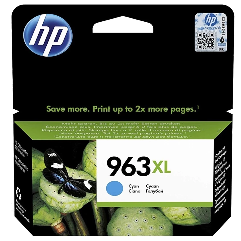 HP 963XL Original Tintenpatrone mit hoher Reichweite, Cyan, 1 St., 1600 Seiten