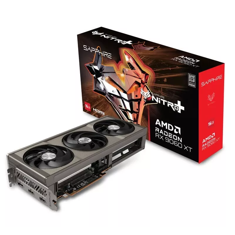 Grafikkarte Sapphire NITRO+ Radeon RX 9060 XT — 8 GB GDDR6, 128-Bit, PCIe x16 5.0