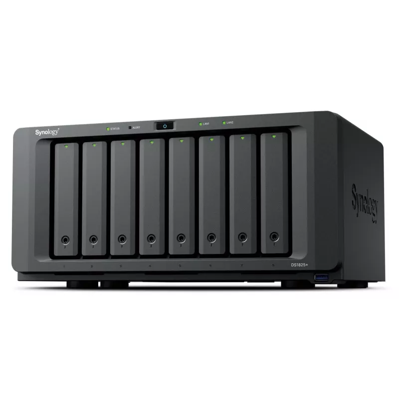 Synology DiskStation DS1825+ NAS/Storage-Server Ryzen Embedded V1500B 8 GB DDR4 0 TB Schwarz